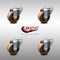Service Caster 3 Inch SS High Temp Phenolic Wheel Swivel Bolt Hole Caster Set SCC-SSBH20S314-PHSHT-4 - alternate 3